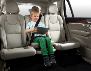 The all-new XC90 can be equipped with an integrated booster cushion for a child on the centre position in the rear seat.